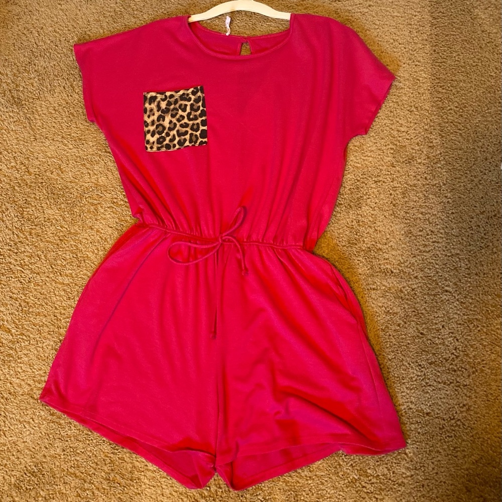 Pink and Cheetah Romper